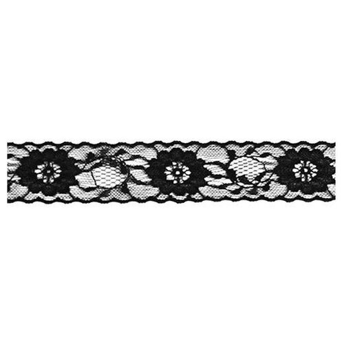 фото Кружево сетка, 33 мм x 25 м, цвет: черный, арт. 0623-1175 айрис (рукоделие)
