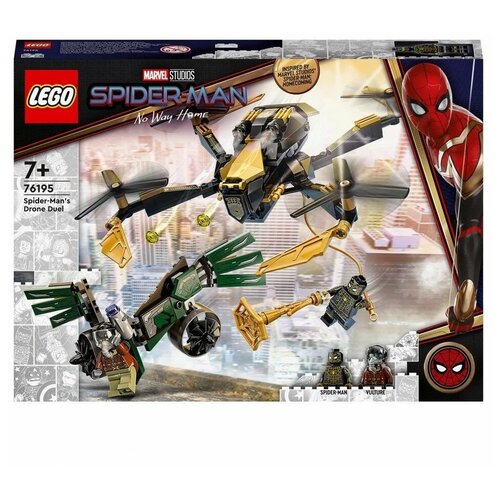 Конструктор LEGO Marvel Super Heroes 76195 Дуэль дронов Человека-Паука, 198 дет. конструктор lego city 60207 воздушная полиция погоня дронов