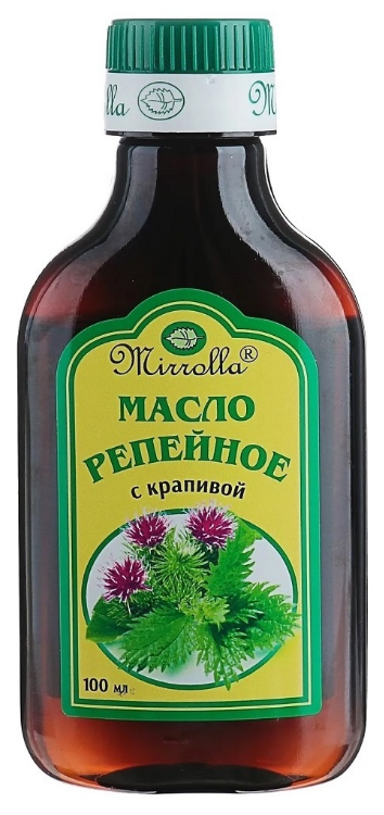 Mirrolla Репейное масло с крапивой, 163 г, 100 мл, бутылка