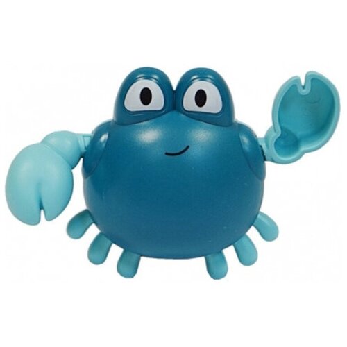 Купить Игрушка для ванны, забавный крабик, заводная размер - 8 х 13 х 5 см., Ярик, голубой/белый, пластик