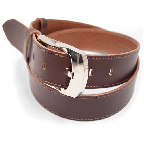 фото Ремень j. audmorr, натуральная кожа, латунь, подарочная упаковка, размер s/m, длина 110 см., коричневый