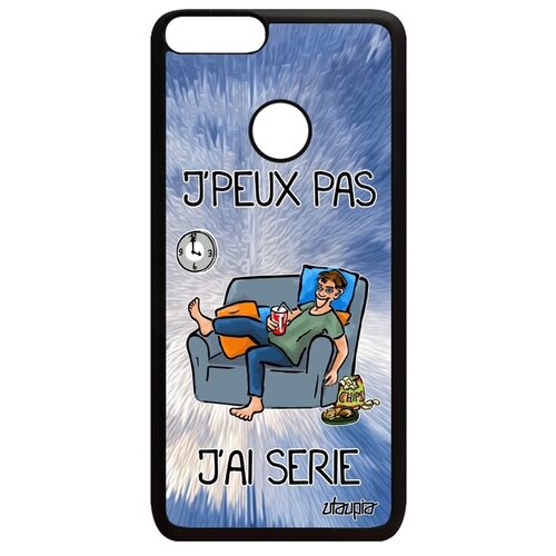 фото Противоударный чехол на // huawei p smart 2018 // "не могу - у меня сериал!" манга картинка, utaupia, голубой