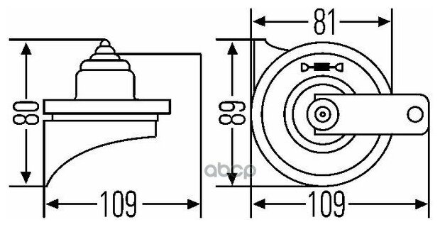 Сигнал Звуковой 12v Комплект С Аксессуарами 400/500 Гц /110 Db Hella 3fh007424801 HELLA арт 3FH007424-801