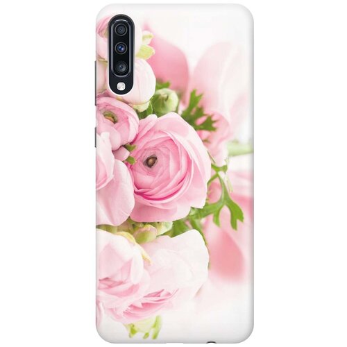 фото Ультратонкий силиконовый чехол-накладка для samsung galaxy a70 / a70s с принтом "розовые розы" gosso