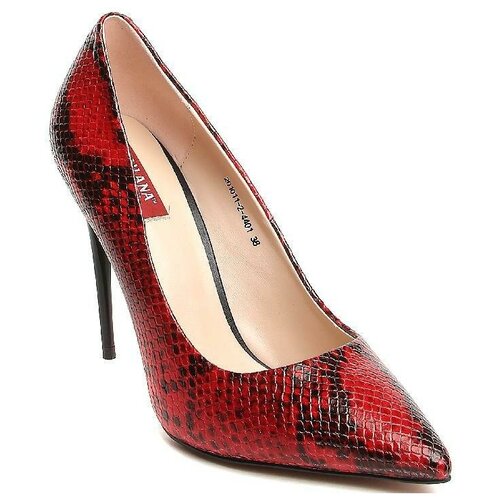 фото Туфли лодочки milana, натуральная кожа, полнота f, размер 40, красный