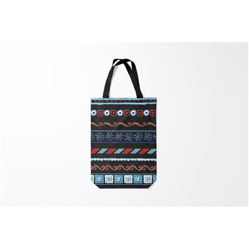 фото Сумка-шоппер / 31х42 см / популярные иллюстрации / текстуры новогодняя текстура burnettie