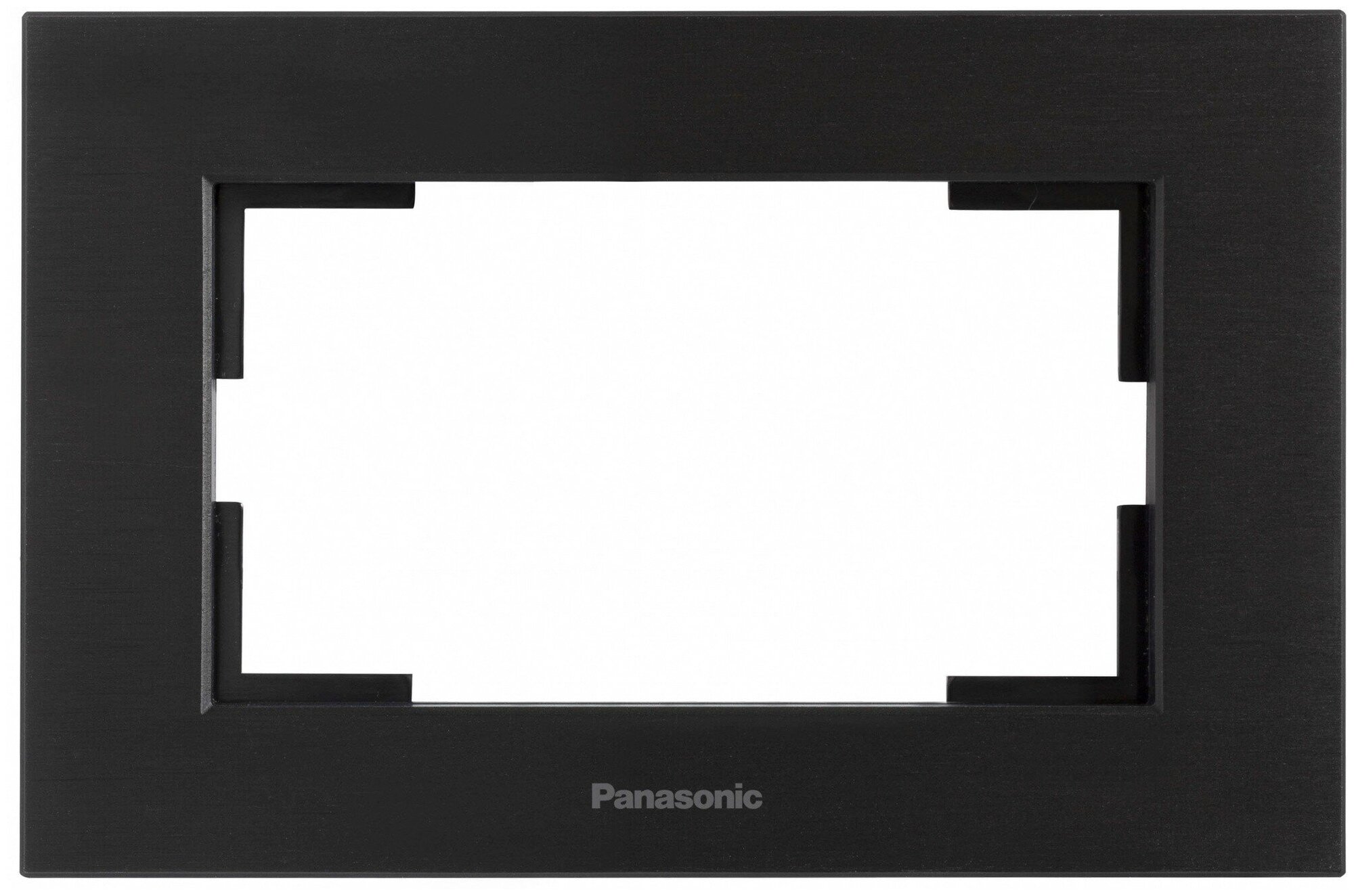 Рамка Panasonic Karre Plus WKTF08093AB-RU 2x горизонтальный монтаж металл черный (упак:1шт)