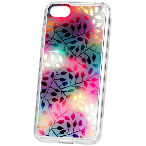 фото Чехол на huawei honor 7a kruche print цветные листья кruче