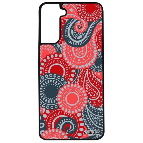 фото Ударопрочный чехол на смартфон // galaxy s21 // "кружевной узор" цветок пейсли, utaupia, розовый