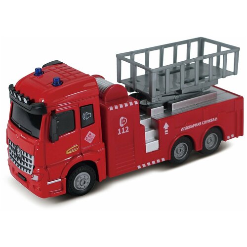 FT61078 Пожарная машина с подъемным механизмом, кабина die-cast, инерционный механизм, свет, звук, 1:43 Funky toys