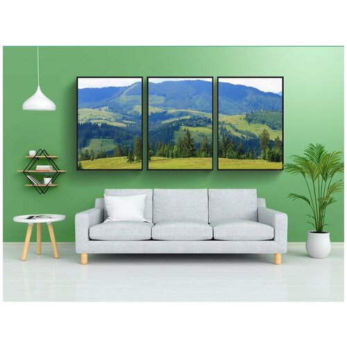 фото Набор модулных постеров для интерьера "природа, карпаты гора, пейзаж" 60x90 см. в тубусе, без рамки lotsprints