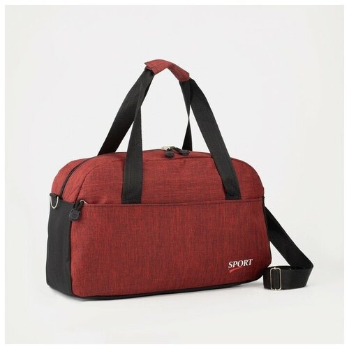 фото Сумка спортивная, отдел на молнии, наружный карман, цвет бордовый no name