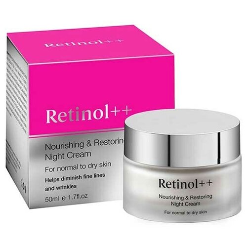 Retinol++ Питательный и восстанавливающий ночной крем для нормальной и сухой кожи, 50 мл