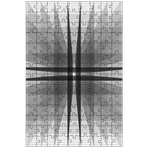фото Магнитный пазл 27x18см."сетка, геометрический, штриховая графика" на холодильник lotsprints
