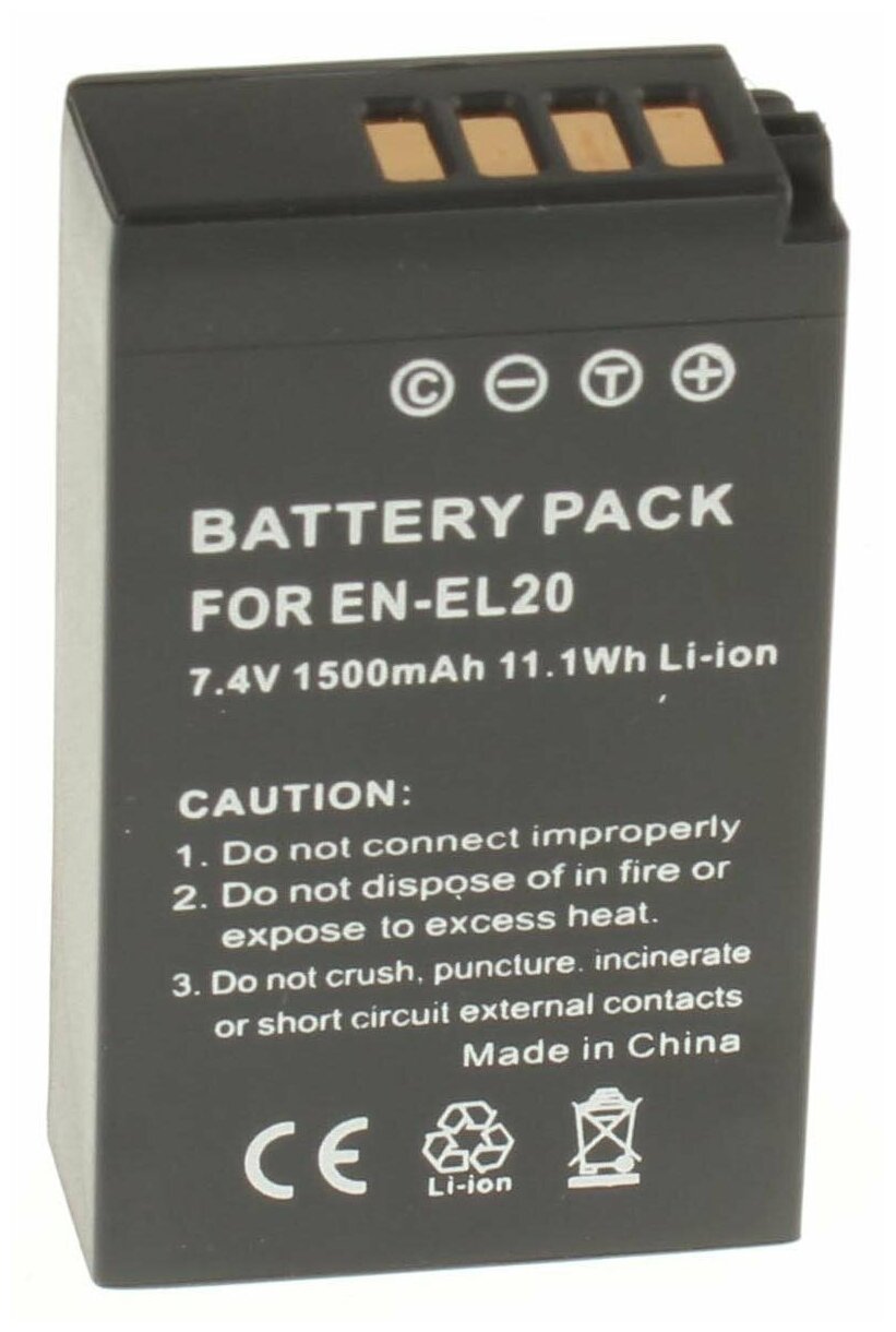 Аккумулятор iBatt iB-B1-F198 850mAh для Nikon EN-EL20 EN-EL20a