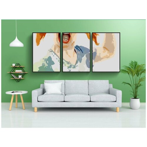 фото Набор модулных постеров для интерьера "сердитый, женский пол, кулак" 60x90 см. в тубусе, без рамки lotsprints