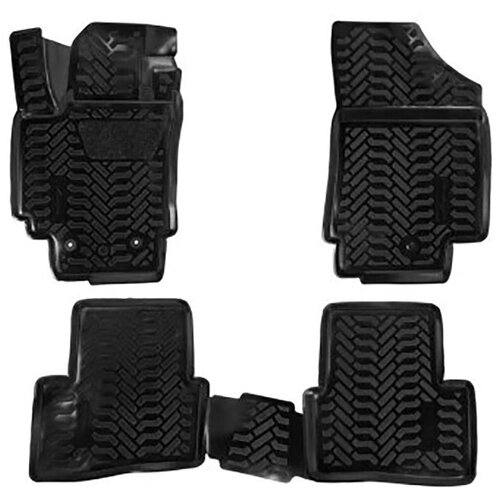 Коврики Aileron в салон автомобиля полиуретан Hyundai Creta 2G (2021-) (3D с подпятником) (Крепеж)