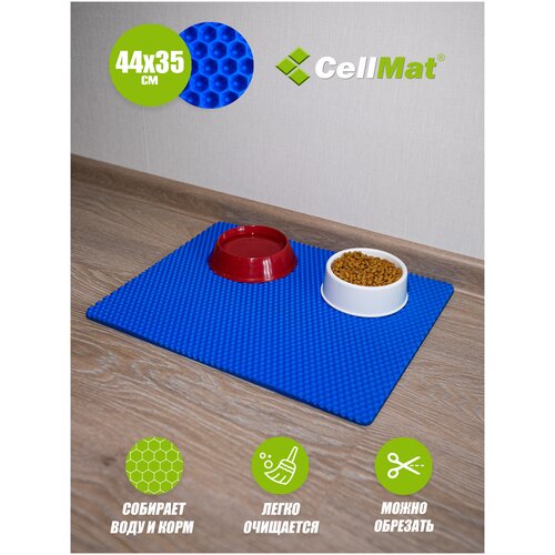 ЭВА ЕВА EVA Коврик под миску и лоток, универсальный ковер придверный в прихожую, соты 44x35 см