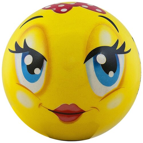 Мяч детский Funny faces, DS-PP 203, диаметр 12см., жёлтый