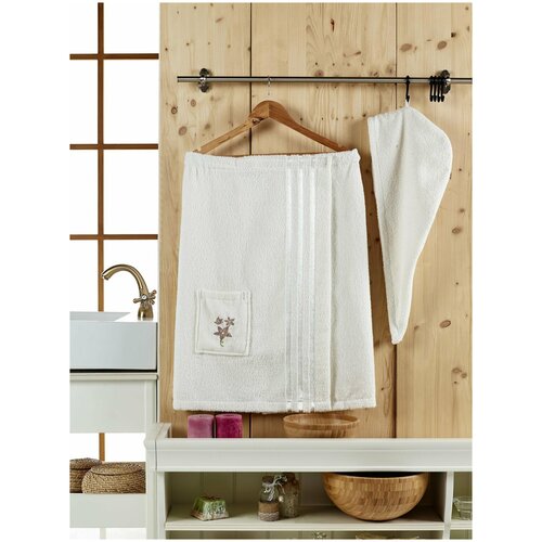 Набор для сауны махровый женский JUANNA 2 предмета SEVAKIN цвет кремовый