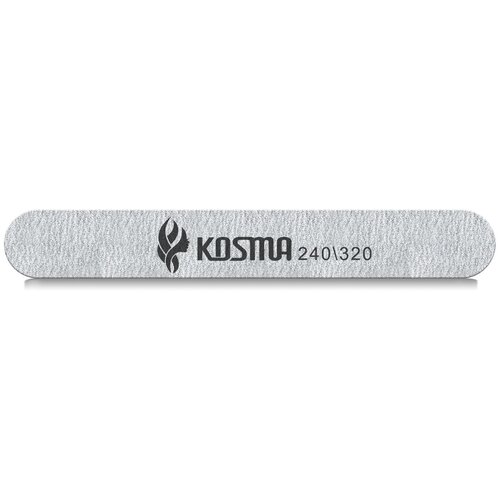 Купить KOSMA Пилка прямая маленькая серая 240/320 пластиковая основа 1 шт. в упаковке, серый
