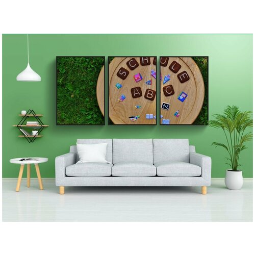 фото Набор модулных постеров для интерьера "школа, обратно в школу, einschulung" 60x90 см. в тубусе, без рамки lotsprints