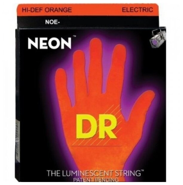 Струны для электрогитар люминесцентные DR NOE-10-46 NEON Orange