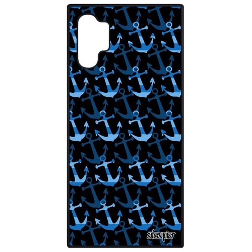 фото Модный чехол на телефон // galaxy note 10 plus // "якорь" корабль подводник, utaupia, темно-синий
