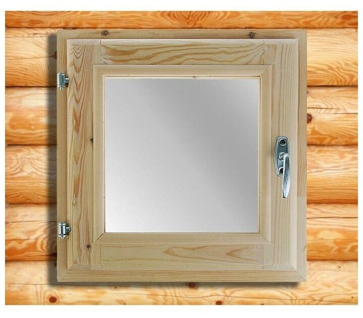 Окно, 40×40см, двойное стекло, из хвои 2493135 - фотография № 2