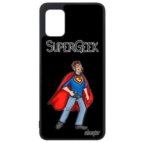 фото Красивый чехол на мобильный // galaxy a31 // "супергик" комичный комикс, utaupia, черный