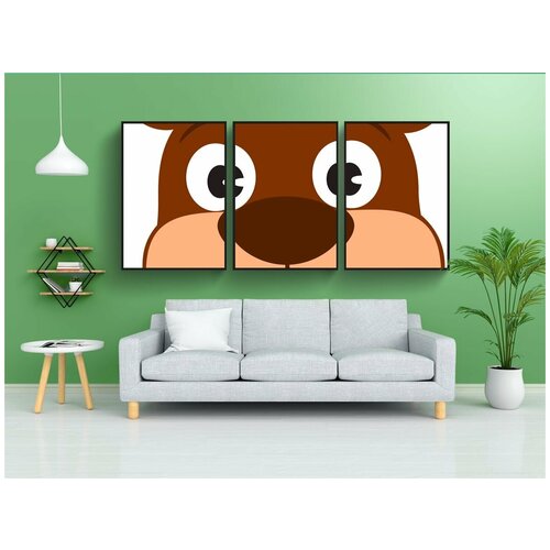 фото Набор модулных постеров для интерьера "нести, мультфильм, волосы" 60x90 см. в тубусе, без рамки lotsprints