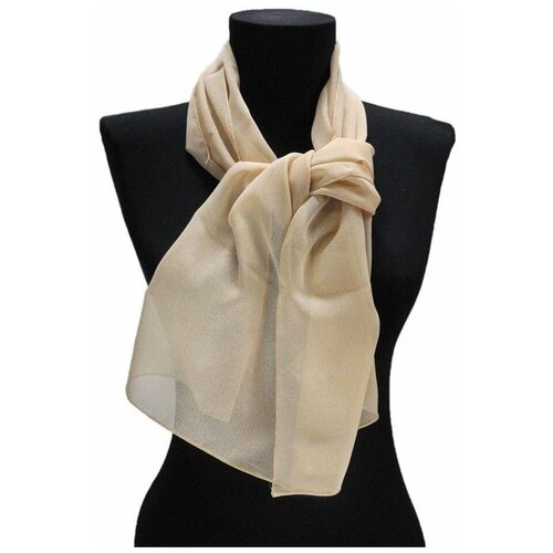 фото Шарф светло-бежевый шифон 846764 not brand
