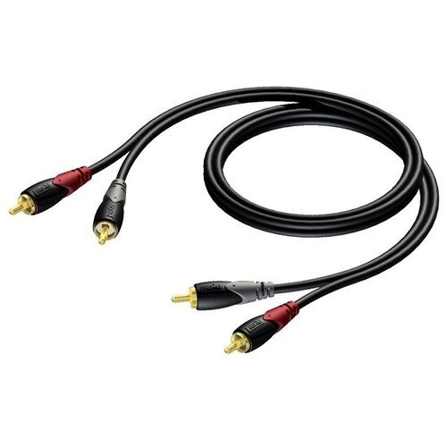 Кабель аудио 2xRCA - 2xRCA Procab CLA800/0.5 0.5m кабель аудио 2xrca 2xrca procab cla800 1 1 0m