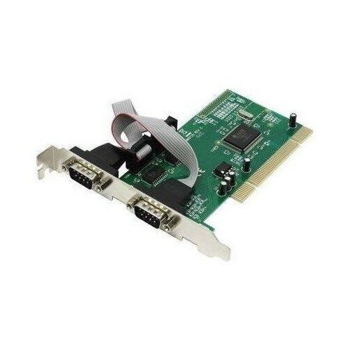 Контроллер PCI, 2xCOM 9m MCS9835CV Espada FG-PIO9835-2S-01-BU0 usb 2 0 4 порта 480 мбит с высокая скорость через концентратор pci контроллер адаптер карты pci карты для vista windows me xp 2000 98 se горячая распродажа