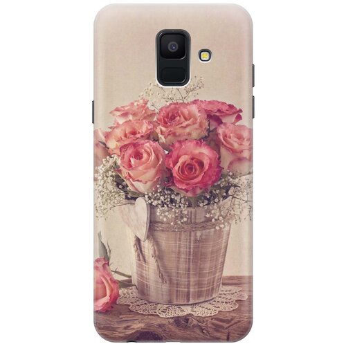 фото Re:paчехол - накладка artcolor для samsung galaxy a6 (2018) с принтом "винтажные розы"