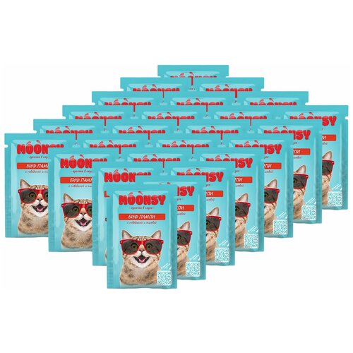 MOONSY БИФ пампи для взрослых кошек с говядиной и тыквой в соусе (80 гр х 25 шт)
