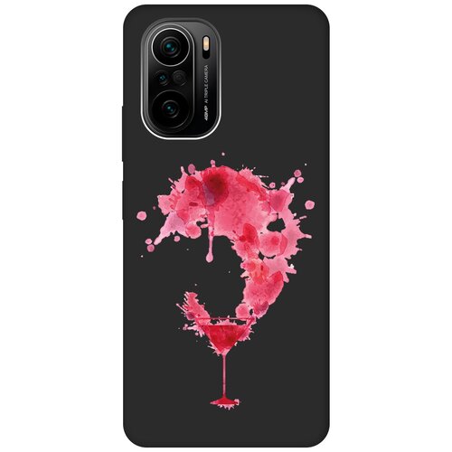 Матовый чехол Cocktail Splash для Xiaomi Poco F3 / Сяоми Поко Ф3 с 3D эффектом черный матовый чехол tennis для xiaomi poco f3 сяоми поко ф3 с эффектом блика черный