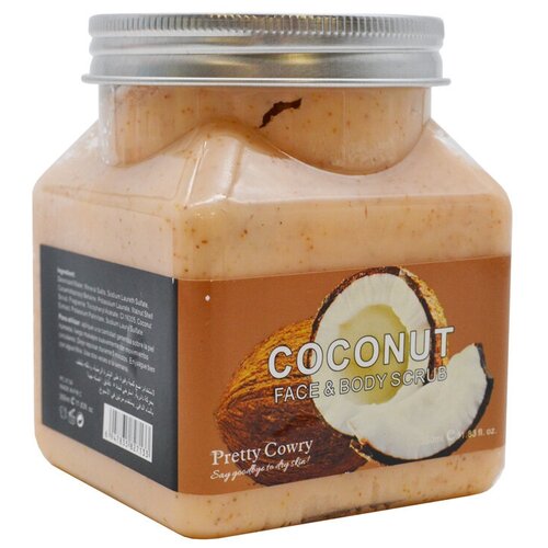 Pretty Cowry Отшелушивающий скраб для лица и тела с кокосом COCONUT Face  Body Scrub 350 ml