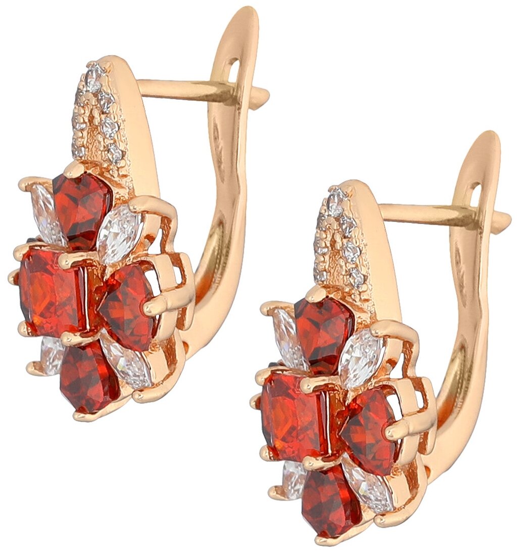 Серьги Baryshnikov, золотой, красный — фото 1