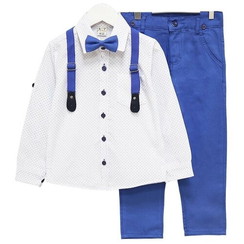 Комплект одежды TOGI, размер 98, белый, голубой комплект одежды togi размер 104 хаки белый