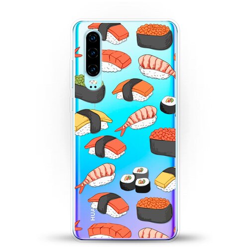 фото Силиконовый чехол суши на huawei p30 andy & paul