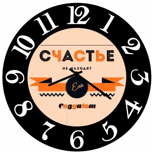 фото Svs настенные часы svs 3002580 счастье не находят, его создают