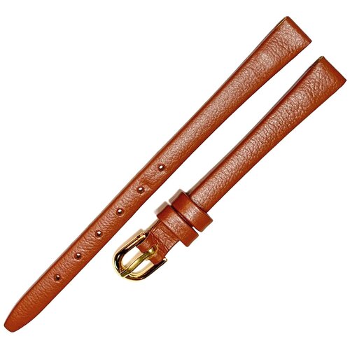 фото Ремешок 0803-02 (св.кор) рыжий кожаный ремень 8 мм для наручных часов из натуральной кожи гладкий матовый женский ardi