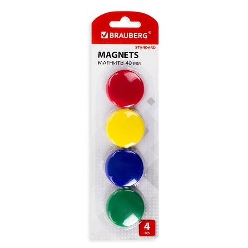 Магниты для доски магнитно-маркерная BRAUBERG 237470, ассорти магниты для доски brauberg 231728
