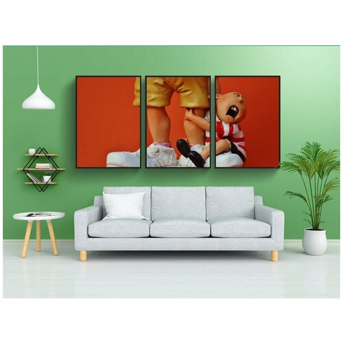 фото Набор модулных постеров для интерьера "няня, работник по уходу за детьми, воспитатель детского сада" 60x90 см. в тубусе, без рамки lotsprints