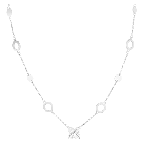 фото Platina jewelry колье из белого золота 585 пробы с бриллиантом 07-0249-00-101-1120, размер 40-45