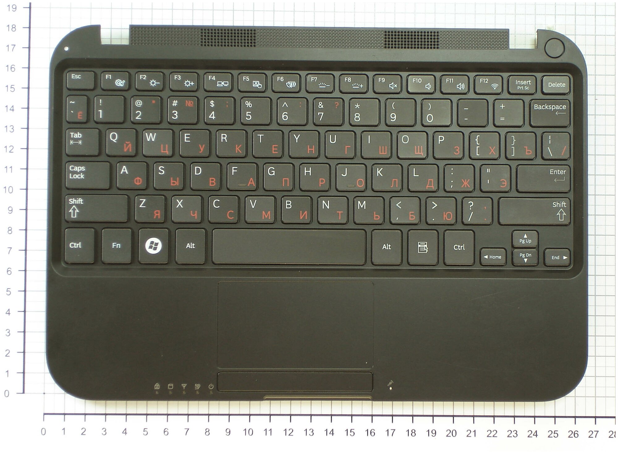 Клавиатура для ноутбука Samsumg BA75-03055C черная топ-панель