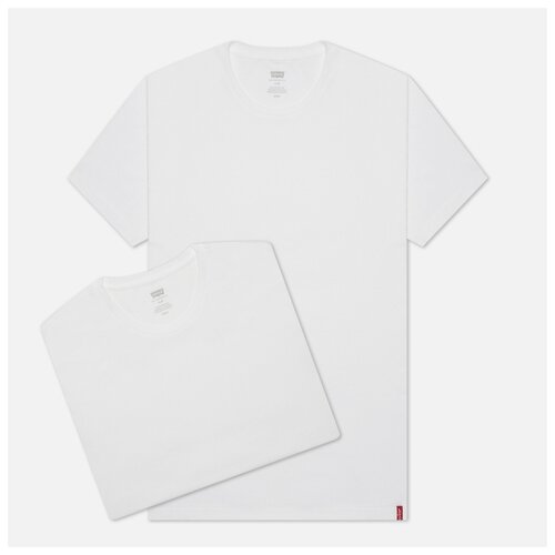 фото Футболка levi`s ( 2шт) slim 2pk crewneck 1 79541-0000 мужская, цвет белый, размер l