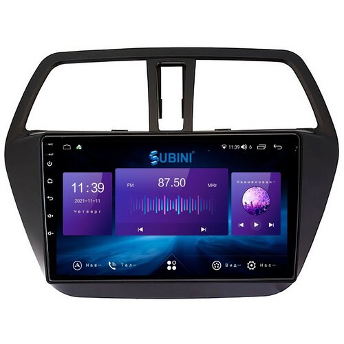 фото Штатная автомагнитола subini для suzuki sx4, s cross 2013+, 6/128 гб, на android 10 (api29), 8-ядерный процессор, экран ips 9 дюймов multi touch, wi-fi, gps, 2 din, usb, sim-карта, с усилителем звука tda7850