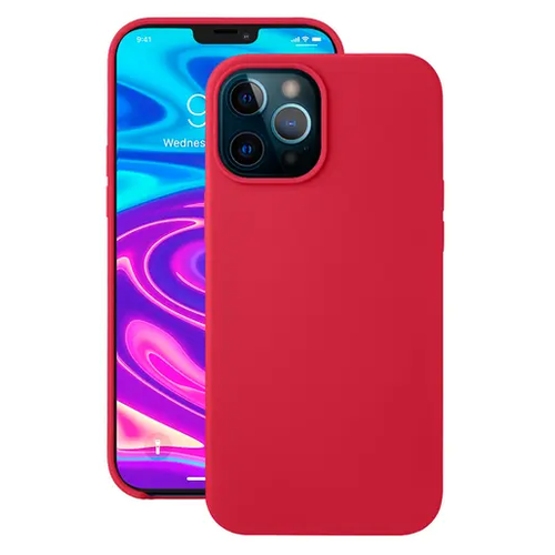 фото Накладка силикон deppa soft silicone для apple iphone 12 pro max красный арт.87770